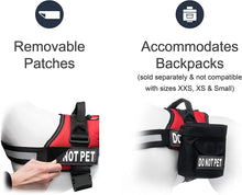 Load image into Gallery viewer, Industrial Puppy DO NOT PET Dog Vest with Hook and Loop Straps and Handle - Harness is Available in Sizes XXS to XXL - DNP Service Dog Harness Features Reflective Patch and Comfortable Mesh Design