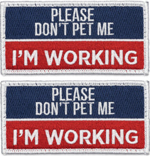 Load image into Gallery viewer, Industrial Puppy Do Not Pet Patch - Attachable Service Dog Patch with Hook and Loop Backing for Do Not Pet Dog Vest Harness or Collar - Embroidered Do Not Pet Service Dog Patches for Working Dogs