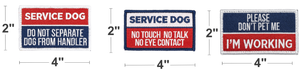 Industrial Puppy Embroidered Service Dog Patch Set of 5 Patches with Hook and Loop Backing - Service Dog Patches, Service Dog in Training Patch, Do Not Pet Patch, Do Not Separate, No Touch Patches