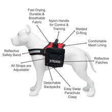 Load image into Gallery viewer, Industrial Puppy Service Dog In Training Vest With Hook and Loop Straps and Detachable Backpacks - Animal Vests From M - XXL - Service Dog Harness with Reflective Patch and Comfortable Mesh Design