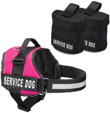 Load image into Gallery viewer, Service Dog Harness w/ 2 Removable Saddle Bags PLUS 4 "SERVICE DOG" Velcro Patches, Service Animal Vest & Dog Pack Carrier by Industrial Puppy