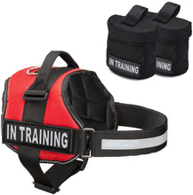 Load image into Gallery viewer, Industrial Puppy Service Dog In Training Vest With Hook and Loop Straps and Detachable Backpacks - Animal Vests From M - XXL - Service Dog Harness with Reflective Patch and Comfortable Mesh Design