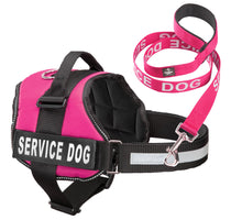 Load image into Gallery viewer, Service Dog Vest Harness w/ 2 Reflective "SERVICE DOG" Patches PLUS a Matching Leash, Service Animal Vest & Leash Set by Industrial Puppy