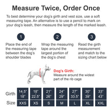 Load image into Gallery viewer, Service Dog Vest Harness with EMOTIONAL SUPPORT Patches and Matching Leash, Emotional Support Animal Vest and Matching Leash Set, by Industrial Puppy