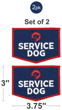 Load image into Gallery viewer, Industrial Puppy Embroidered Service Dog Patch with Hook and Loop Backing and Reflective Lettering - Quality Service Dog Embroidered Patches for Working Dog Harnesses - Set of 2 Service Dog Patches