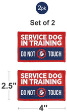 Load image into Gallery viewer, Industrial Puppy Embroidered Service Dog in Training Patches with Hook and Loop Backing - Service Dog Patch for Service Dog in Training Vests - Quality in Training Dog Patch for Working Dog