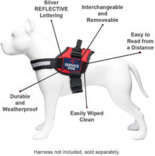 Load image into Gallery viewer, Industrial Puppy Embroidered Service Dog Patch with Hook and Loop Backing and Reflective Lettering - Quality Service Dog Embroidered Patches for Working Dog Harnesses - Set of 2 Service Dog Patches