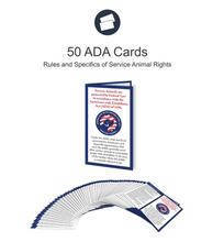 Load image into Gallery viewer, Industrial Puppy 50 ADA Service Dog Cards with Rules and Specifics of Service Animal Rights