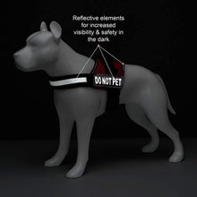 Load image into Gallery viewer, Industrial Puppy DO NOT PET Dog Vest with Hook and Loop Straps and Handle - Harness is Available in Sizes XXS to XXL - DNP Service Dog Harness Features Reflective Patch and Comfortable Mesh Design
