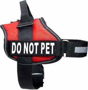 Industrial Puppy DO NOT PET Dog Vest with Hook and Loop Straps and Handle - Harness is Available in Sizes XXS to XXL - DNP Service Dog Harness Features Reflective Patch and Comfortable Mesh Design