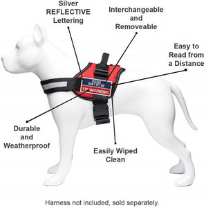 Industrial Puppy Do Not Pet Patch - Attachable Service Dog Patch with Hook and Loop Backing for Do Not Pet Dog Vest Harness or Collar - Embroidered Do Not Pet Service Dog Patches for Working Dogs