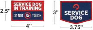 Industrial Puppy Embroidered Service Dog Patch Set of 5 Patches with Hook and Loop Backing - Service Dog Patches, Service Dog in Training Patch, Do Not Pet Patch, Do Not Separate, No Touch Patches