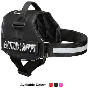 Emotional Support Vest Harness, Service Animal Vest with 2 Reflective "EMOTIONAL SUPPORT" Patches, by Industrial Puppy