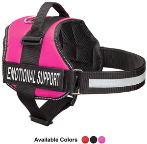 Emotional Support Vest Harness, Service Animal Vest with 2 Reflective "EMOTIONAL SUPPORT" Patches, by Industrial Puppy