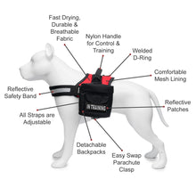 Load image into Gallery viewer, Industrial Puppy Service Dog In Training Vest With Hook and Loop Straps and Detachable Backpacks - Animal Vests From M - XXL - Service Dog Harness with Reflective Patch and Comfortable Mesh Design
