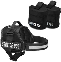 Load image into Gallery viewer, Service Dog Harness w/ 2 Removable Saddle Bags PLUS 4 &quot;SERVICE DOG&quot; Velcro Patches, Service Animal Vest &amp; Dog Pack Carrier by Industrial Puppy
