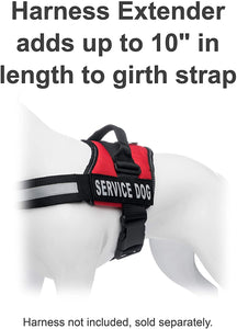 Dog Harness Chest Strap Extender for Industrial Puppy Harness - Service Dog Vest, Therapy Dog Vest, Emotional Support Dog Vest, and others - Add up to 10" to Girth Strap