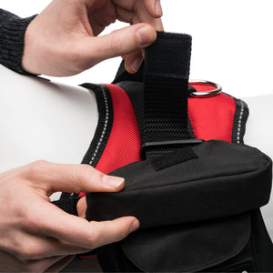Removable Dog Backpack with 2 Reflective Velcro Patches, by Industrial Puppy