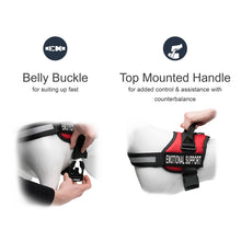 Load image into Gallery viewer, Emotional Support Vest Harness, Service Animal Vest with 2 Reflective &quot;EMOTIONAL SUPPORT&quot; Patches, by Industrial Puppy
