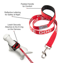 Load image into Gallery viewer, Service Dog Vest Harness w/ 2 Reflective &quot;SERVICE DOG&quot; Patches PLUS a Matching Leash, Service Animal Vest &amp; Leash Set by Industrial Puppy
