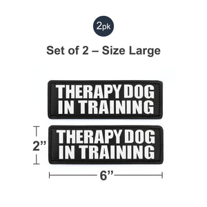 Velcro Patches for Harness - Service Dog, Emotional Support, In Training, Service Dog In Training, and Therapy Dog Patches, by Industrial Puppy