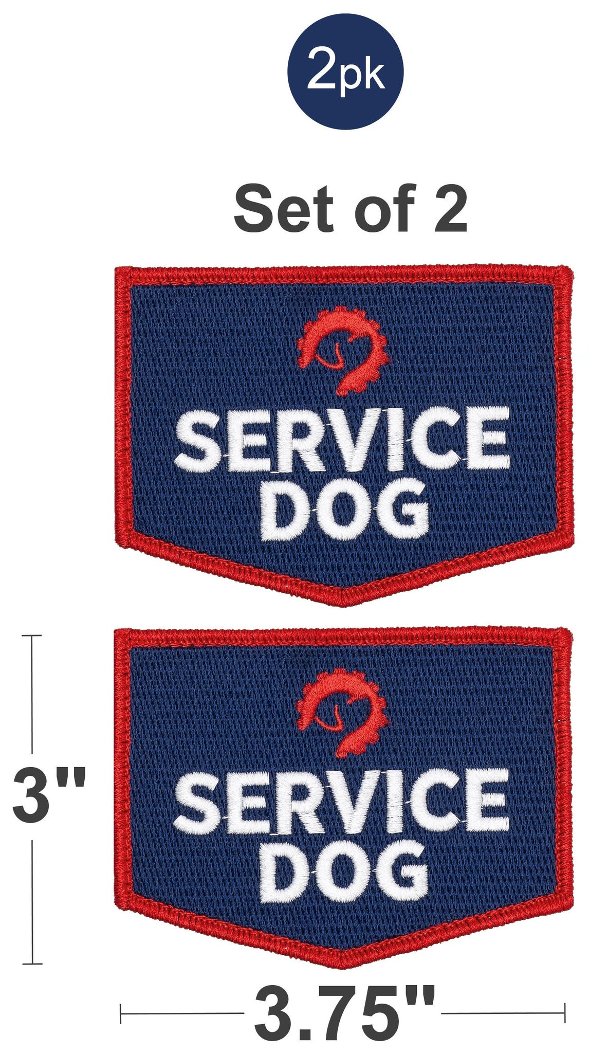 Embroidered Service Dog Patches - J&J Dog Supplies