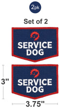 Load image into Gallery viewer, Industrial Puppy Embroidered Service Dog Patch with Hook and Loop Backing and Reflective Lettering - Quality Service Dog Embroidered Patches for Working Dog Harnesses - Set of 2 Service Dog Patches
