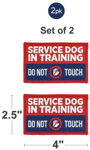 Industrial Puppy Embroidered Service Dog in Training Patches with Hook and Loop Backing - Service Dog Patch for Service Dog in Training Vests - Quality in Training Dog Patch for Working Dog