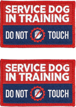 Load image into Gallery viewer, Industrial Puppy Embroidered Service Dog in Training Patches with Hook and Loop Backing - Service Dog Patch for Service Dog in Training Vests - Quality in Training Dog Patch for Working Dog
