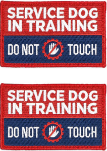 Industrial Puppy Embroidered Service Dog in Training Patches with Hook and Loop Backing - Service Dog Patch for Service Dog in Training Vests - Quality in Training Dog Patch for Working Dog