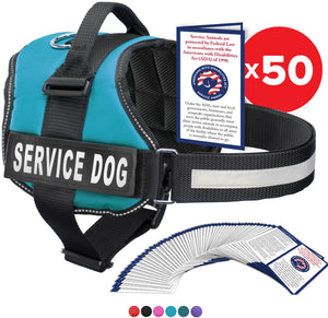 Service Dog Vest Harness, Service Animal Vest with 2 Reflective "SERVICE DOG" Patches, by Industrial Puppy