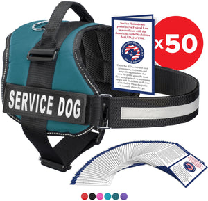 Service Dog Vest Harness, Service Animal Vest with 2 Reflective "SERVICE DOG" Patches, by Industrial Puppy