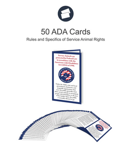 Industrial Puppy 50 ADA Service Dog Cards with Rules and Specifics of Service Animal Rights