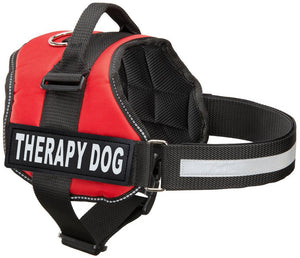 Therapy Dog Vest Harness, Service Dog Vest with 2 Reflective THERAPY DOG Patches, by Industrial Puppy